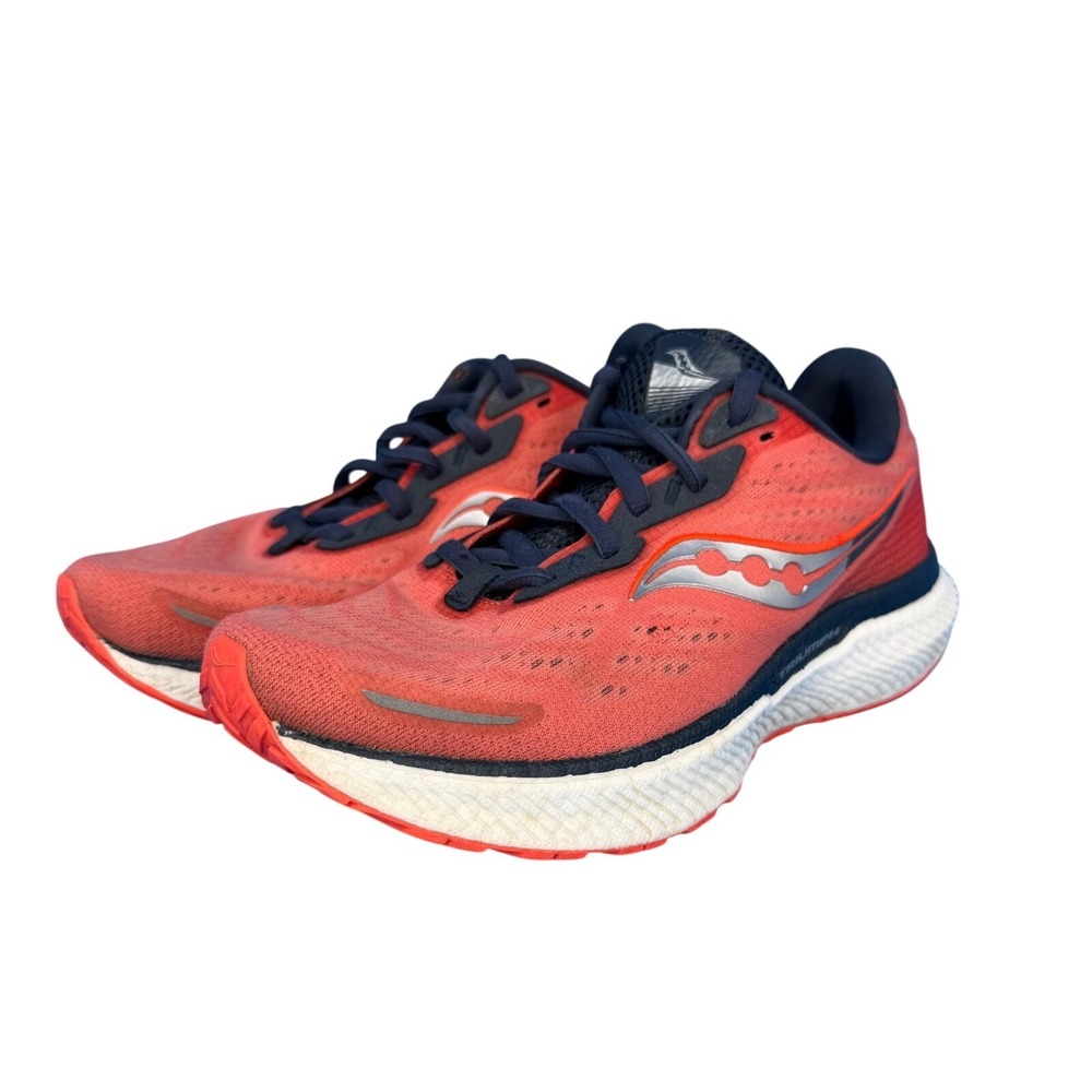 Saucony Triumph 19 Womens Running Shoes Size 8 Coral Navy S10678-16 Sneaker